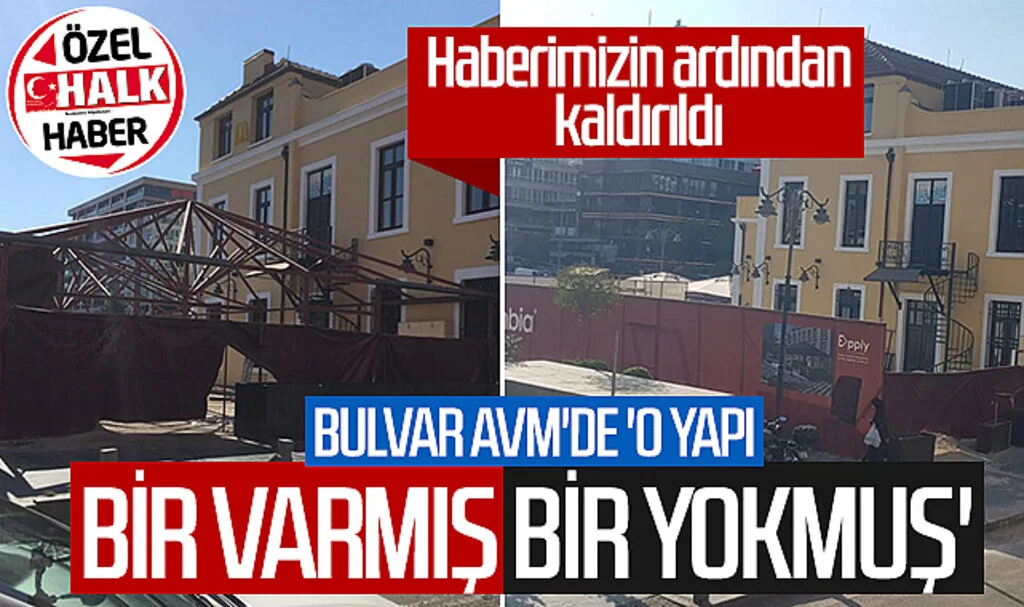Samsun Bulvar AVM'de 'o yapı bir varmış bir yokmuş'! Haberimizin ardından kaldırıldı...