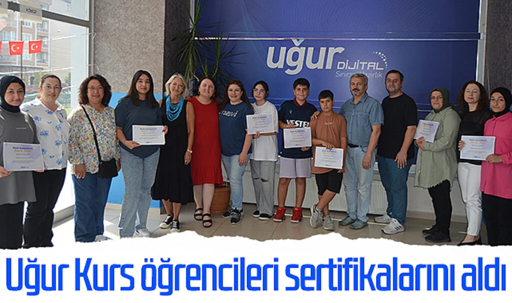 Samsun'da Uğur Kurs öğrencileri sertifikalarını aldı 