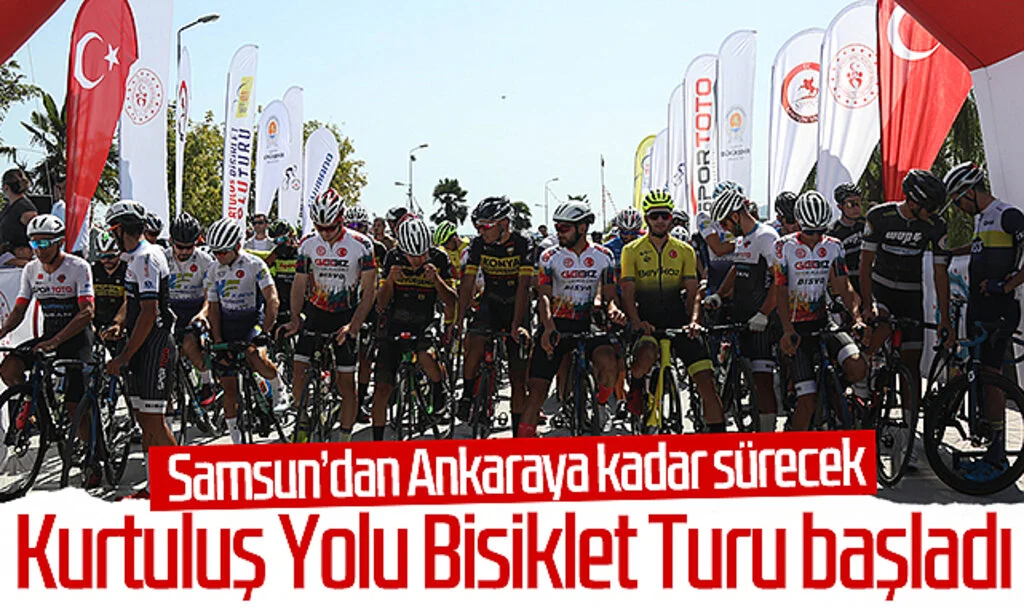Samsun'dan Ankara'ya kadar sürecek Kurtuluş Yolu Bisiklet Turu başladı