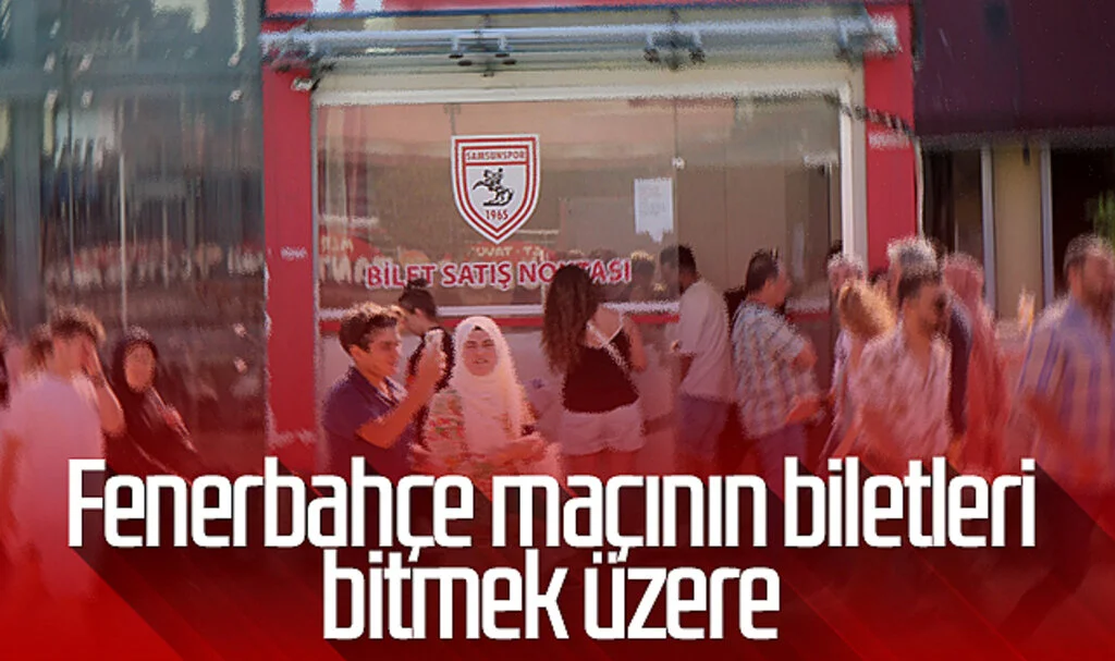 Samsunspor'da Fenerbahçe maçının biletleri bitmek üzere