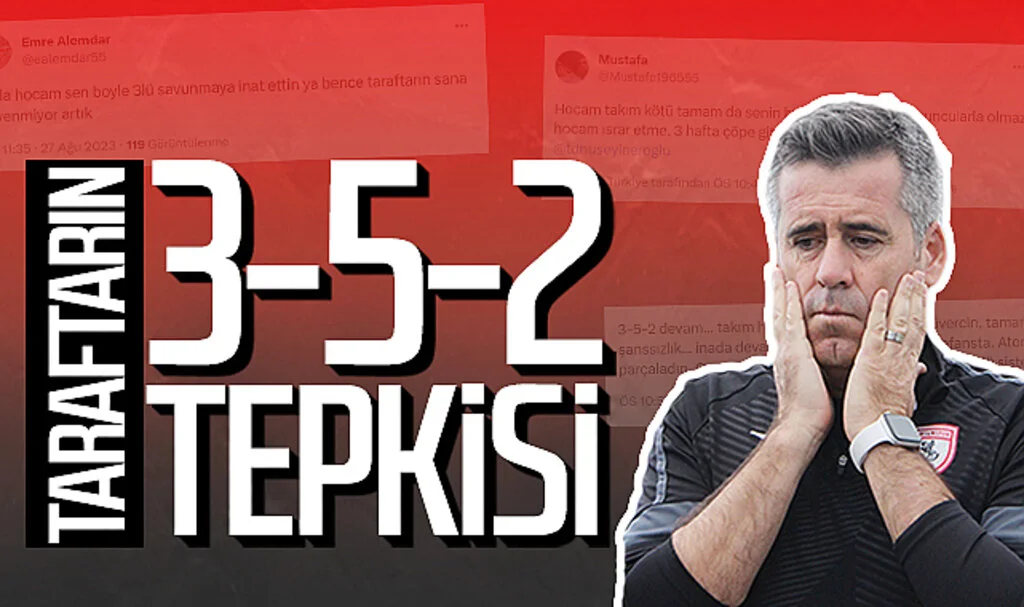 Samsunspor taraftarından Hüseyin Eroğlu'na 3-5-2 tepkisi