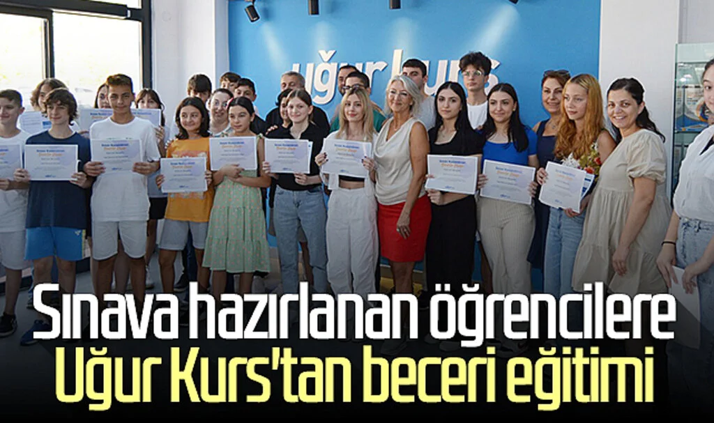 Sınava hazırlanan öğrencilere Uğur Kurs'tan beceri eğitimi