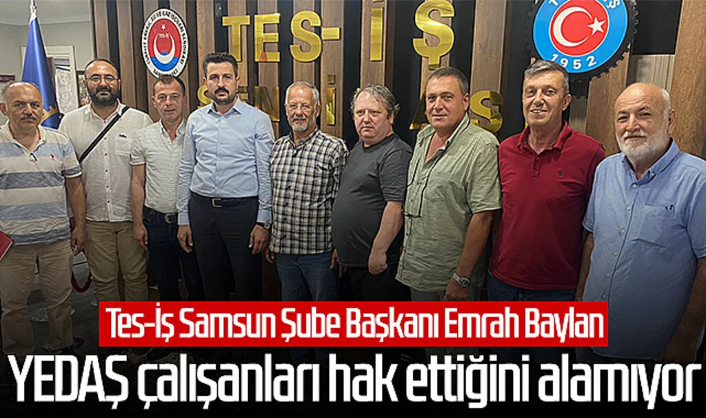 Tes-İş Samsun Şube Başkanı Emrah Baylan: YEDAŞ çalışanları hakettiğini alamıyor 
