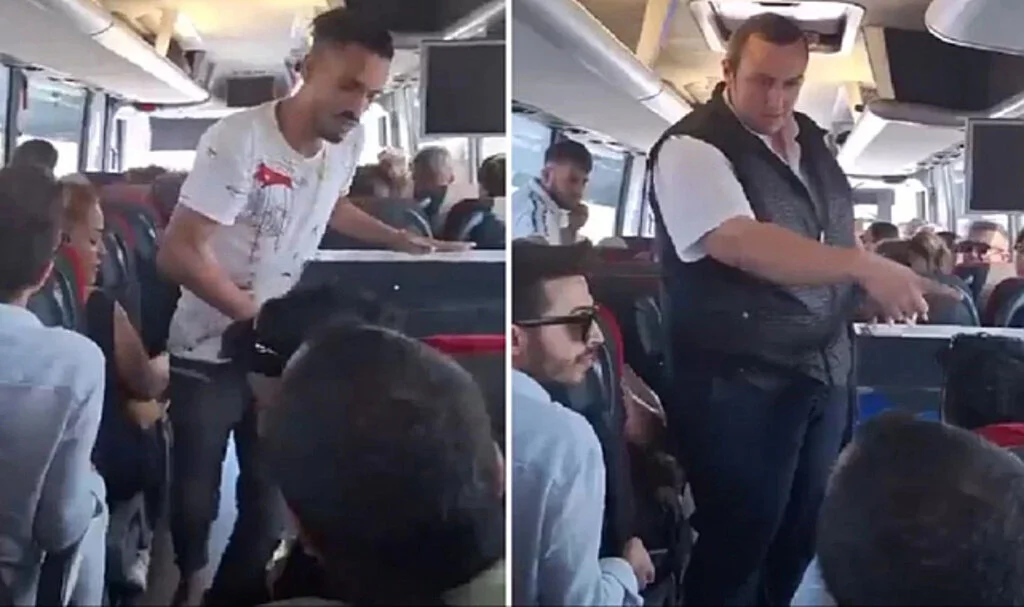 Yolcu Otobüsünde Pet Şişeye İdrarını Yapan Yabancı Uyruklu Şahıs Araçtan Atıldı