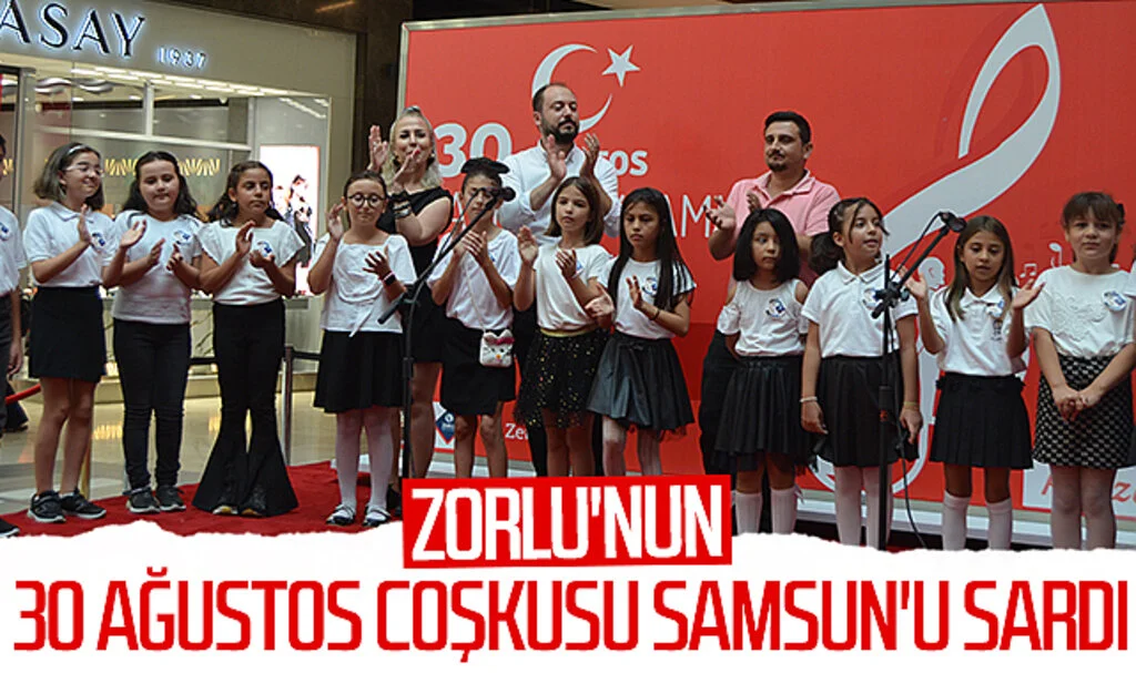 Zorlu Eğitim Kurumları'nın 30 Ağustos coşkusu Samsun'u sardı