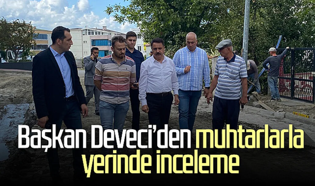 Atakum Belediye Başkanı Cemil Deveci’den muhtarlarla yerinde inceleme! 'El birliğiyle çalışıyoruz'