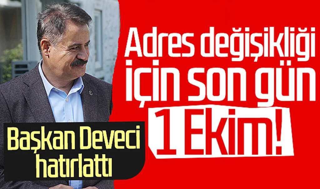 Atakum Belediye Başkanı Cemil Deveci hatırlattı: Adres değişikliği için son gün 1 Ekim! 