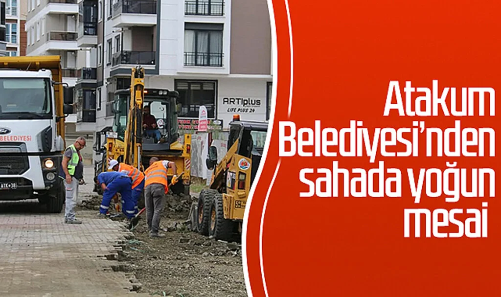 Atakum Belediyesi’nden sahada yoğun mesai 