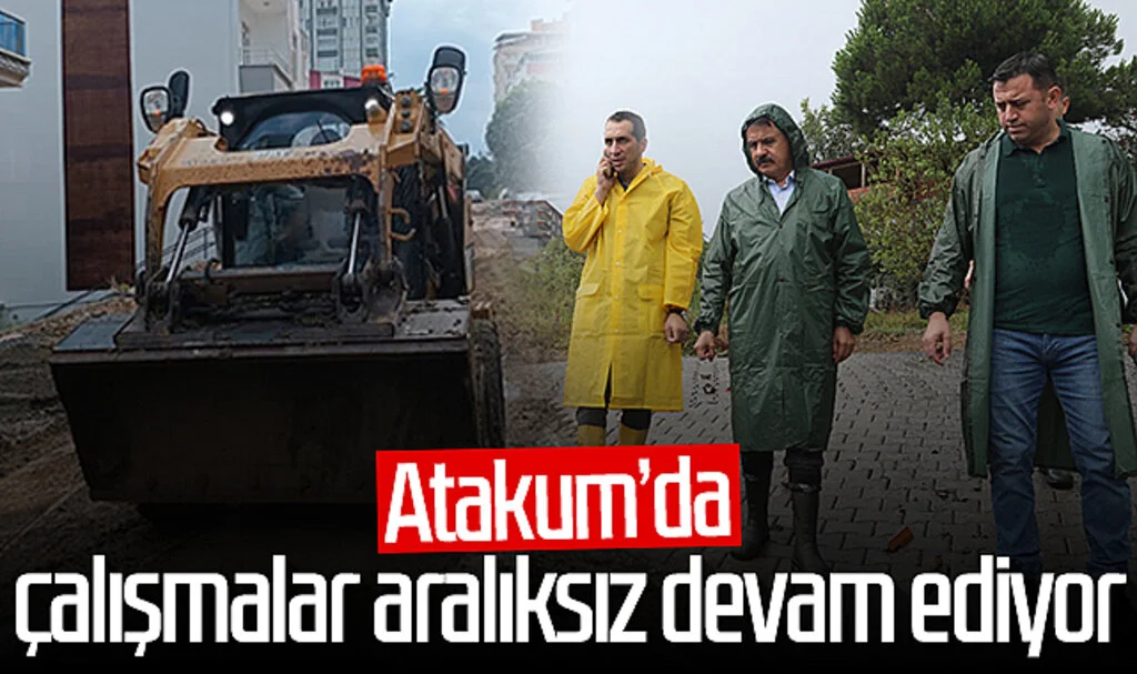 Atakum'da sel felaketinin ardından çalışmalar aralıksız devam ediyor