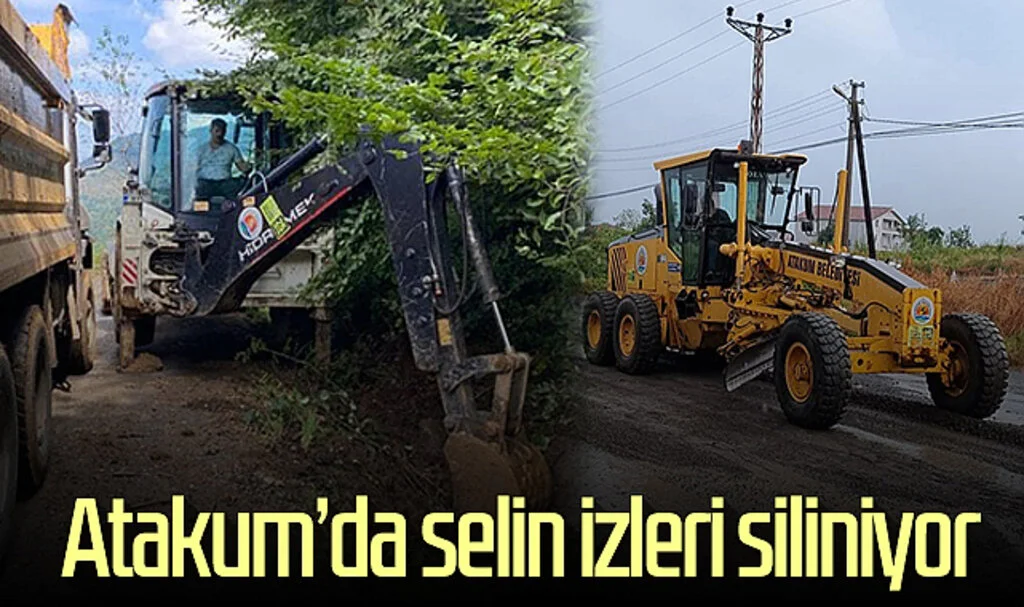 Atakum'da selin izleri siliniyor