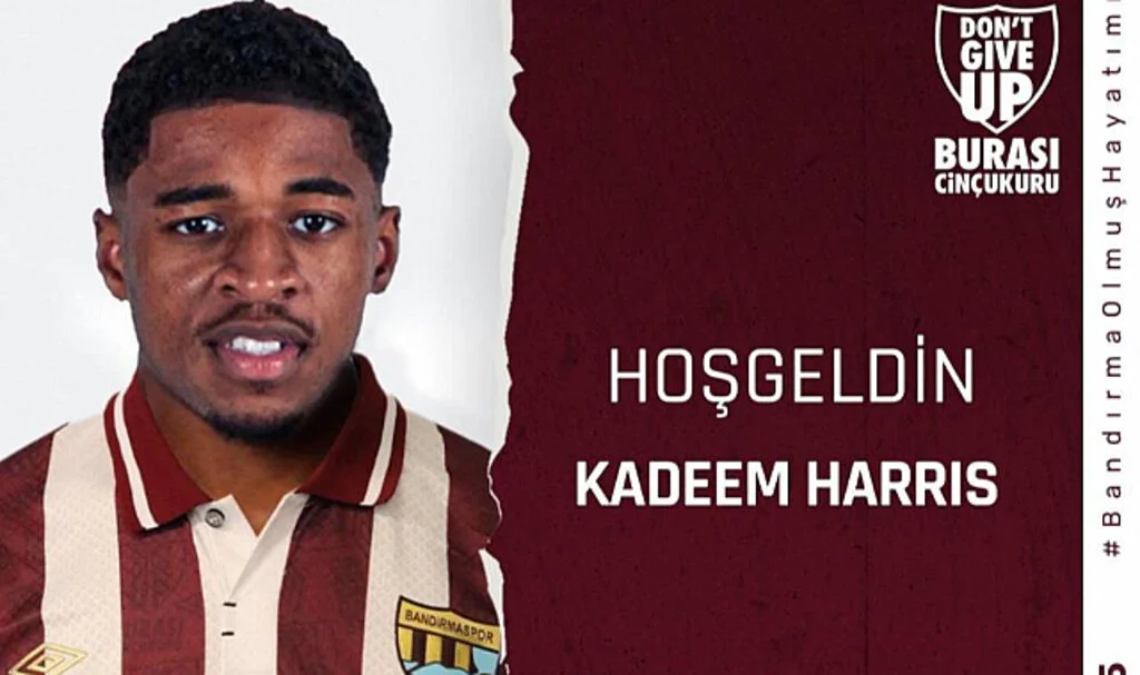 Bandırmaspor,  Samsunspor'un Oyuncusu Kadeem Harris'i Transfer Etti