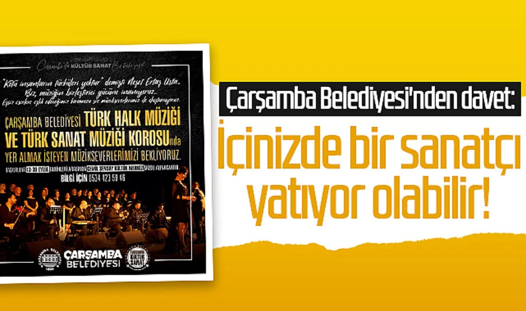 Çarşamba Belediyesi'nden davet: İçinizde bir sanatçı yatıyor olabilir!