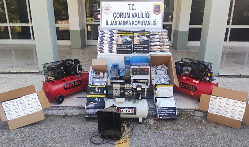 Çorum'da Kaçak Sigara Operasyonu   