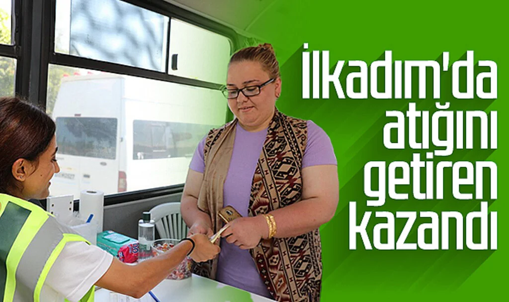 İlkadım'da atığını getiren kazandı 