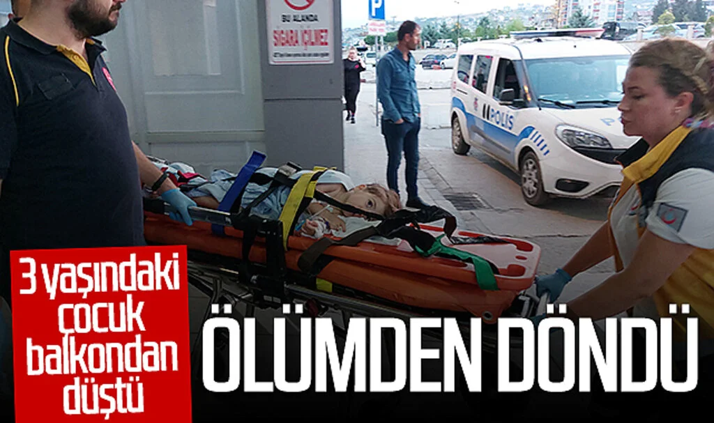 Ölümden döndü! Samsun'da 3 yaşındaki çocuk balkondan düştü...