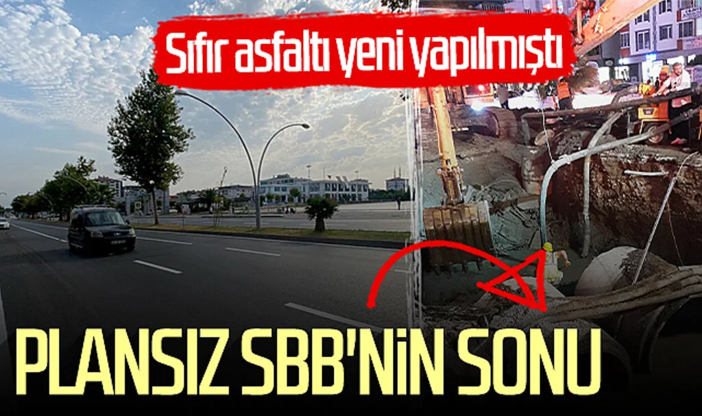 Plansız Samsun Büyükşehir Belediyesi'nin sonu! Sıfır asfaltı yeni yapılmıştı...