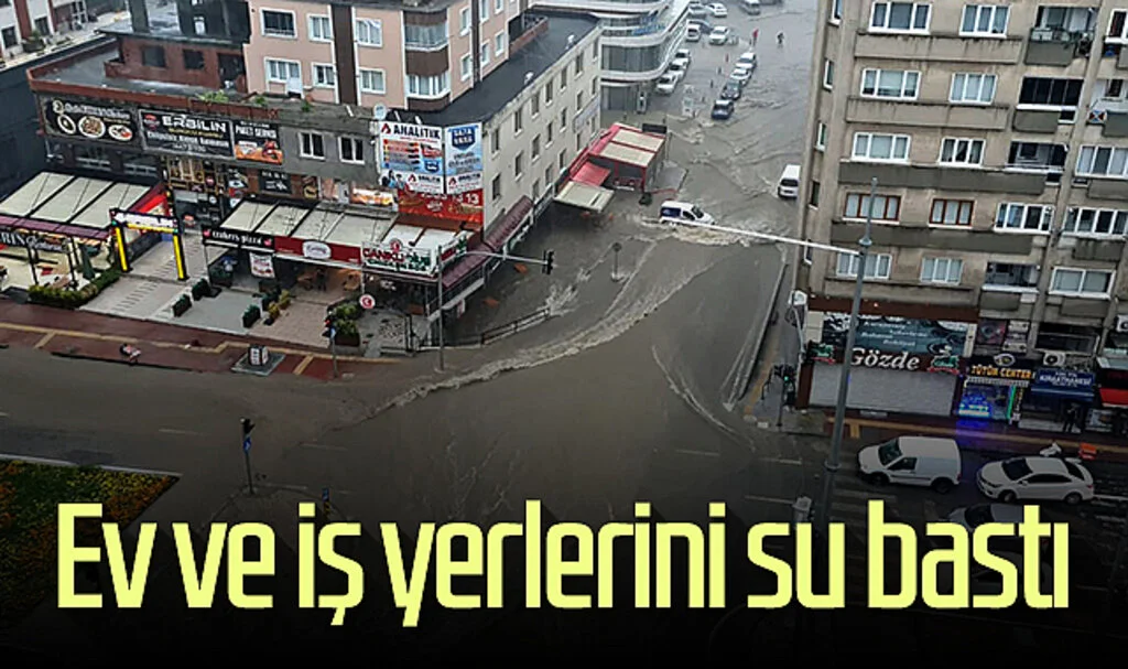 Samsun'da ev ve iş yerlerini su bastı