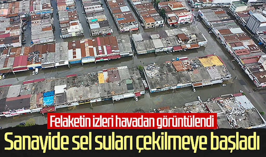Samsun'da sanayiyi vuran sel suları çekilmeye başladı! Felaketin izleri havadan görüntülendi...