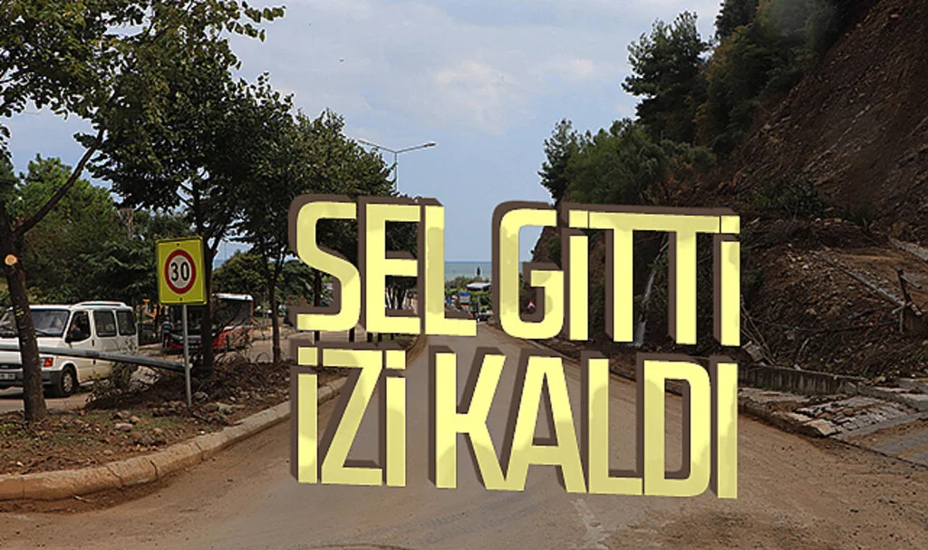 Samsun'da sel gitti, izi kaldı