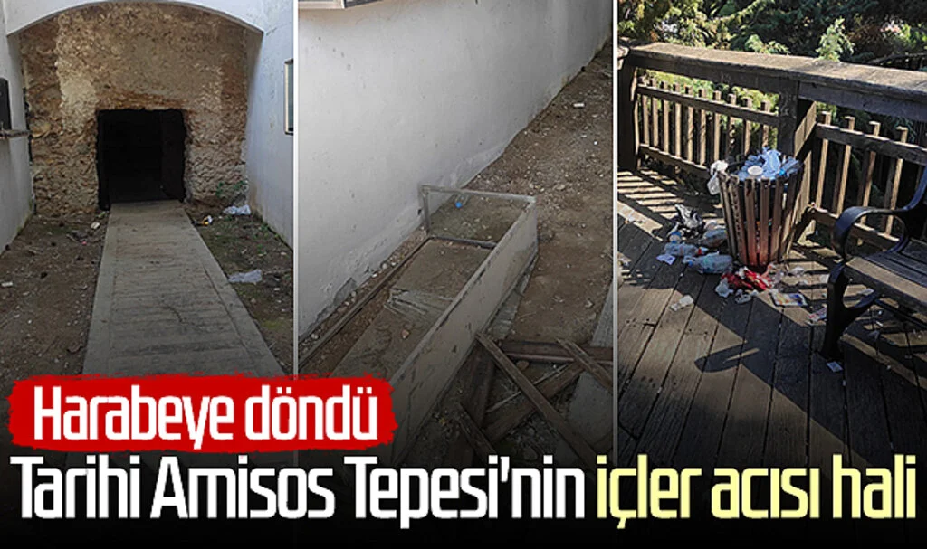 Samsun'daki tarihi Amisos Tepesi'nin içler acısı hali! Harabeye döndü...