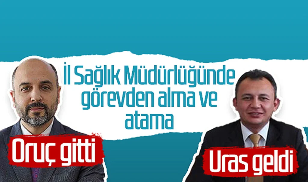 Samsun İl Sağlık Müdürlüğünde görevden alma ve atama: Muhammet Ali Oruç gitti, Mustafa Uras geldi