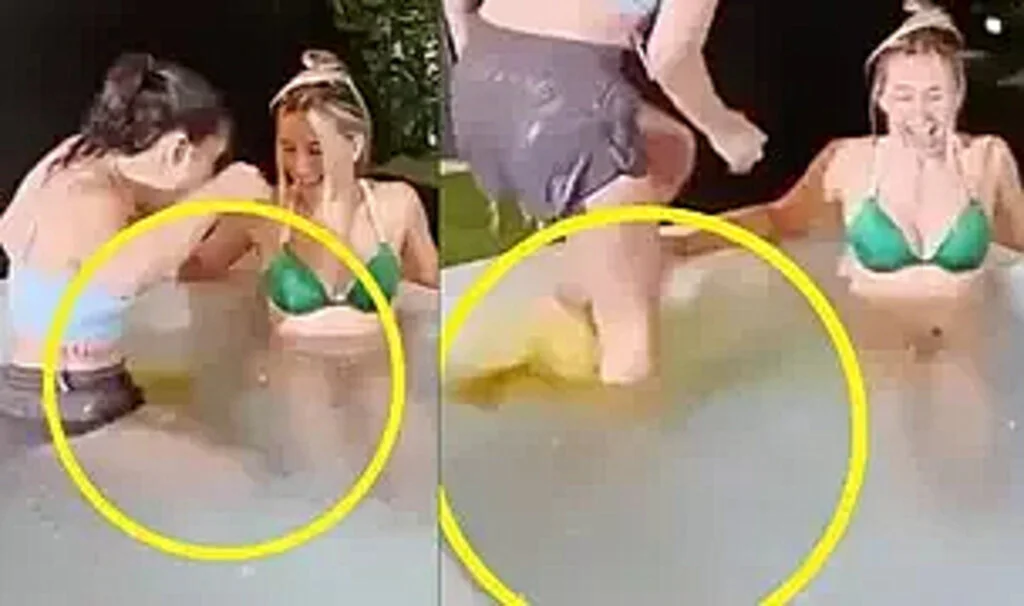 Sosyal Medya Fenomeni Sınır Tanımadı! Arkadaşlarıyla Birlikte Buz Dolu Jakuziye Giren Fenomen Altına Kaçırdı... O Anlar Kamerada...