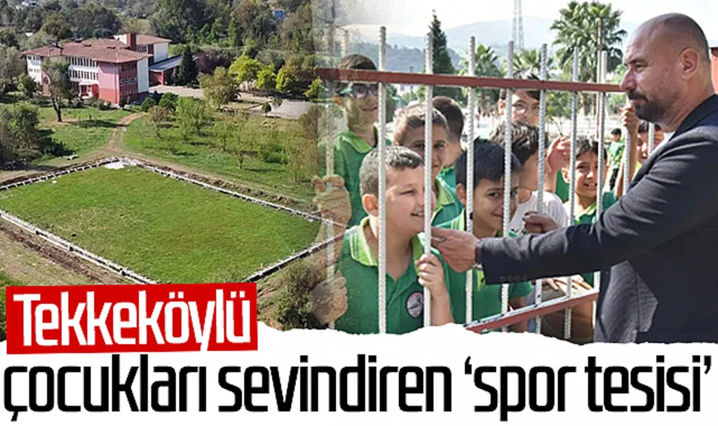Tekkeköylü çocukları sevindiren 'spor tesisi'