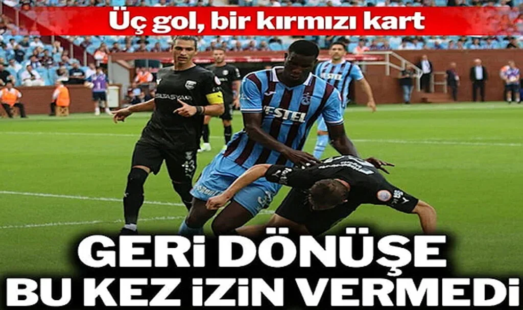 Trabzonspor Pendikspor Maçında Üç Gol Bir Kırmızı Kart