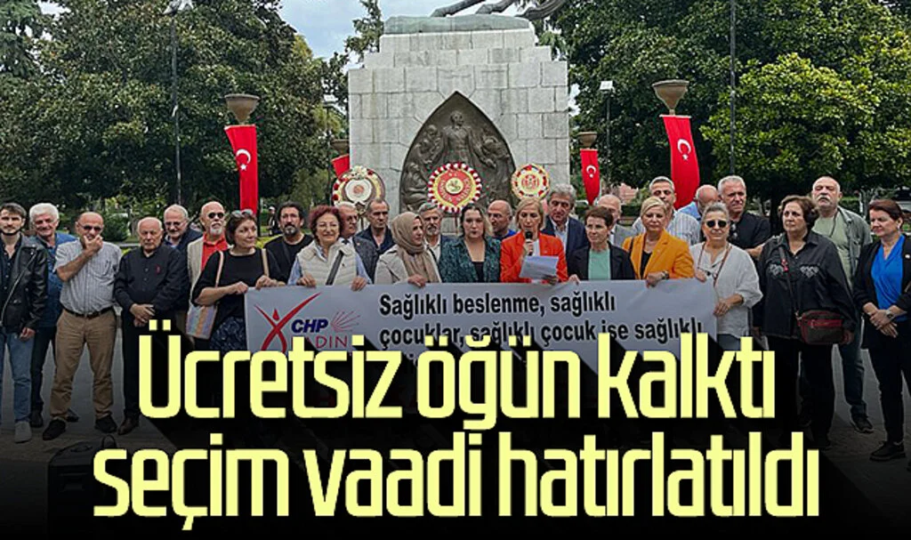 Ücretsiz öğün kalktı, CHP Samsun Kadın Kolları tarafından seçim vaadi hatırlatıldı
