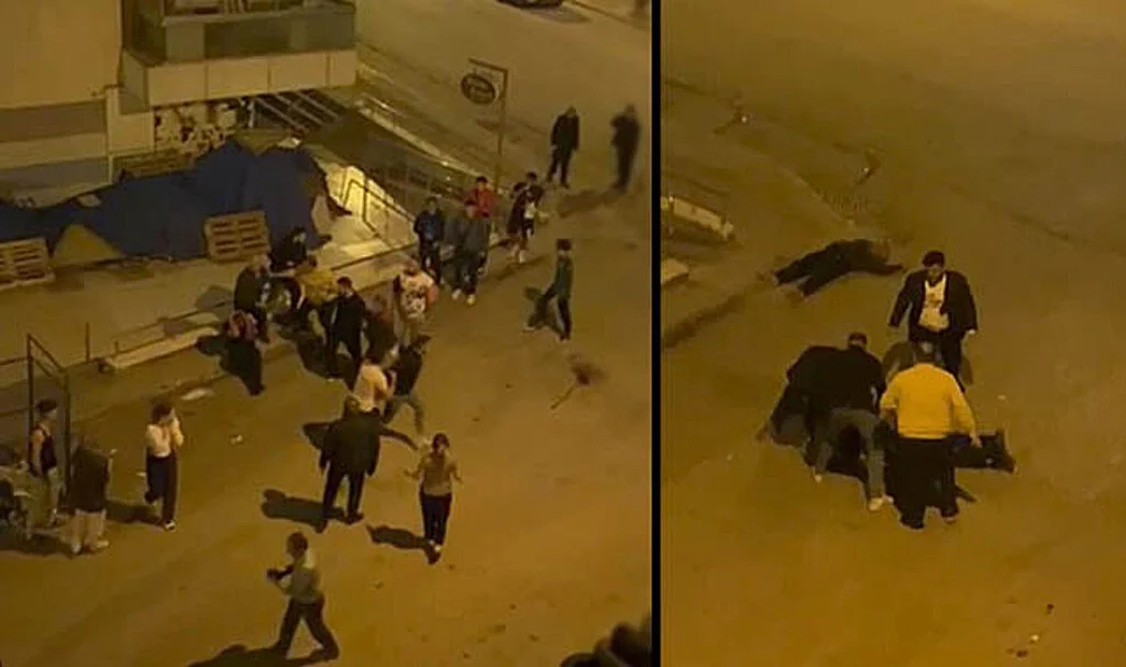 Amasya'da tekmeli, bıçaklı kavga: 2 kişi ağır yaralandı. İşte o görüntüler...