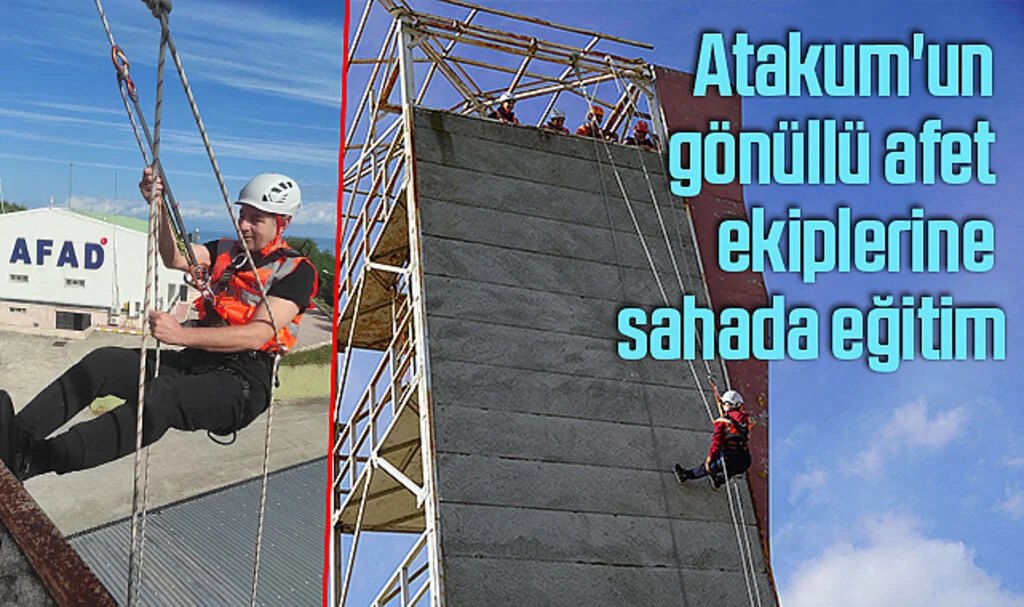 Atakum'un gönüllü afet ekiplerine sahada eğitim