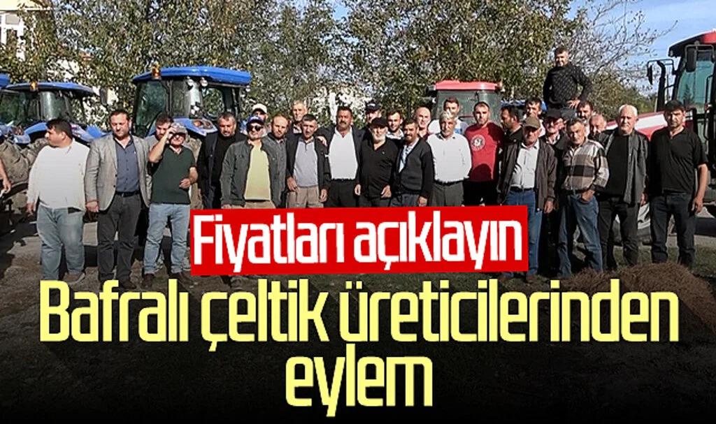 Bafralı çeltik üreticilerinden eylem! Fiyatları açıklayın...