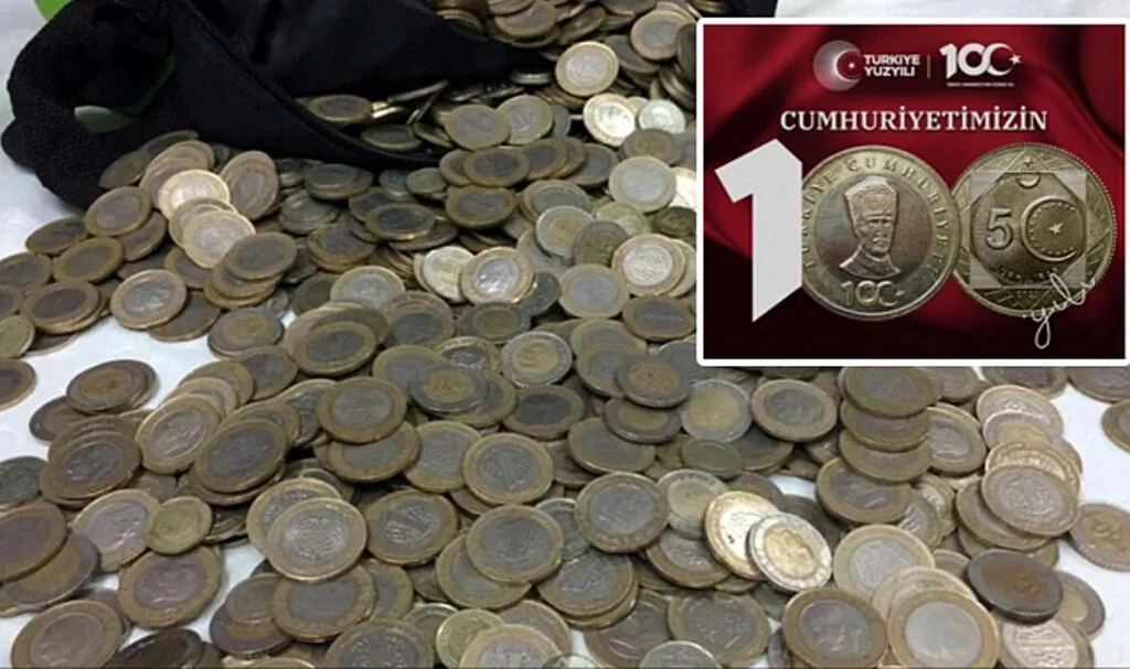 Cumhuriyet'in 100. yılına özel 5 TL'lik madeni para tedavüle giriyor