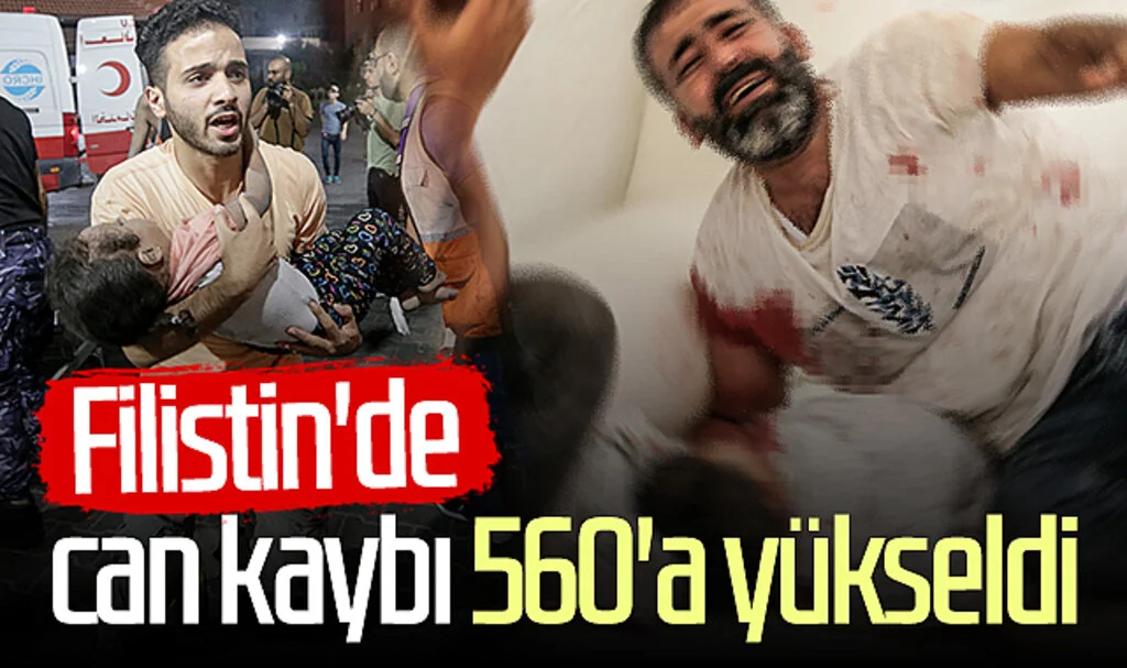 Filistin'de can kaybı 560'a yükseldi