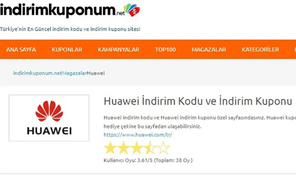 İndirimkuponum.net Huawei İndirim Kodu ile Alışveriş Yapın