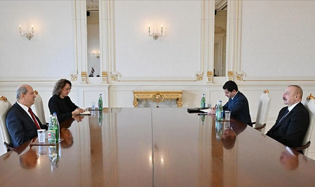 KKTC Cumhurbaşkanı Tatar, Azerbaycan Cumhurbaşkanı Aliyev'le görüştü