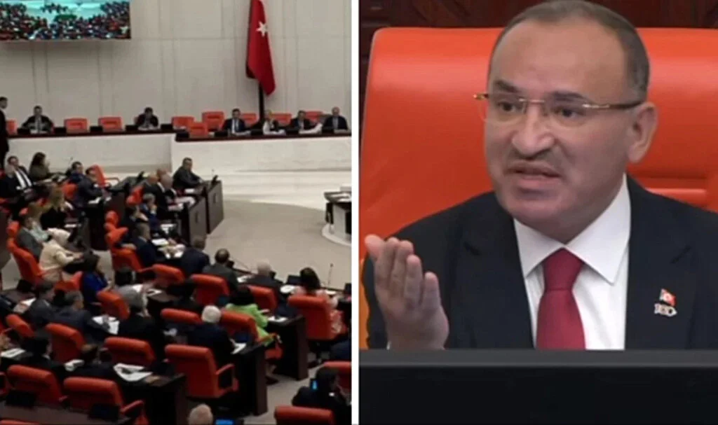 Meclis'te "P...venk" protestosu! HEDEP'li vekiller sıraları yumrukladı, Bekir Bozdağ oturuma ara verdi