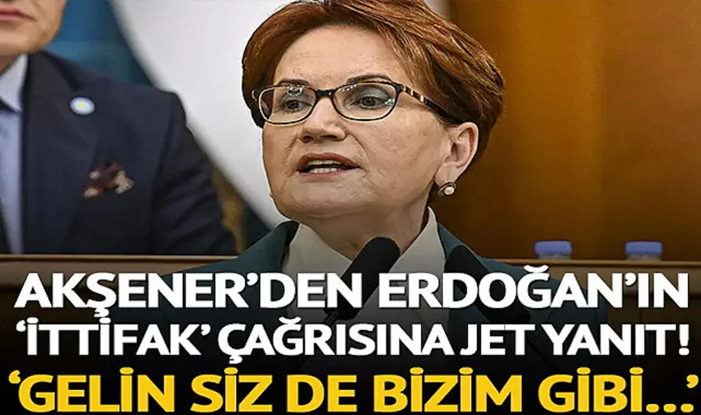 Meral Akşener’den Erdoğan’a ‘ittifak’ yanıtı! ‘Gelin siz de aynı bizim gibi…’