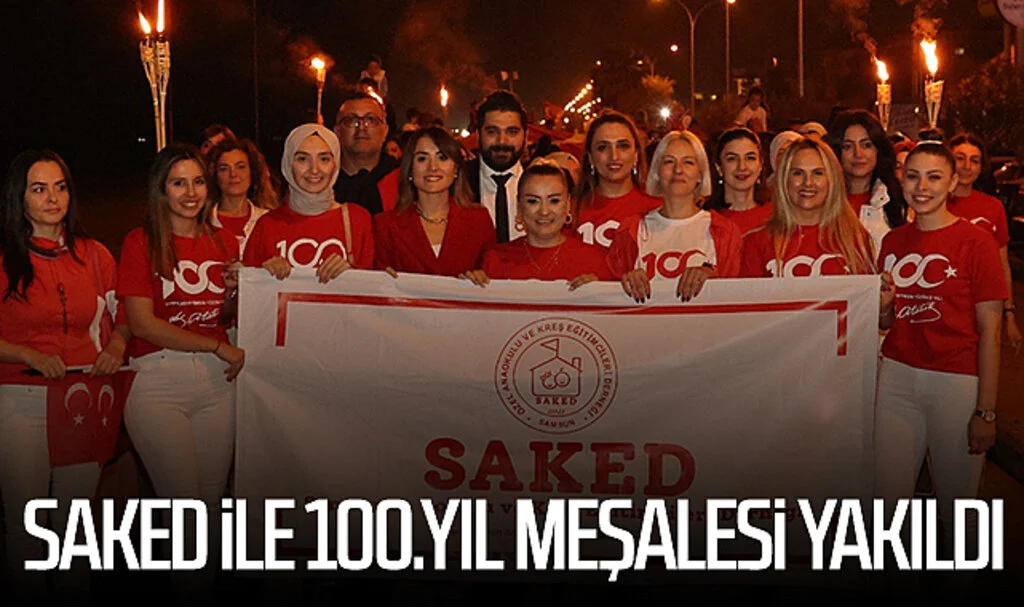 SAKED ile 100. yıl meşalesi yakıldı