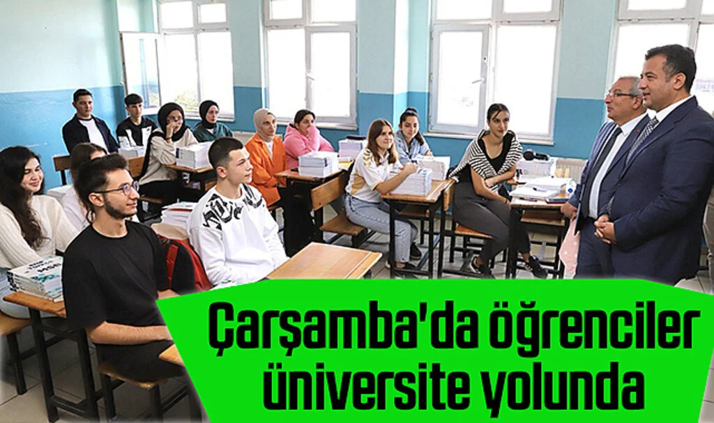 Samsun Çarşamba'da öğrenciler üniversite yolunda 