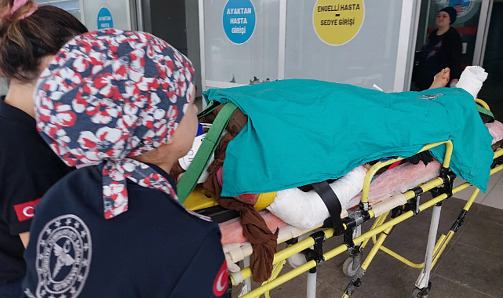 Samsun'da aracın çarptığı kadın ağır yaralandı