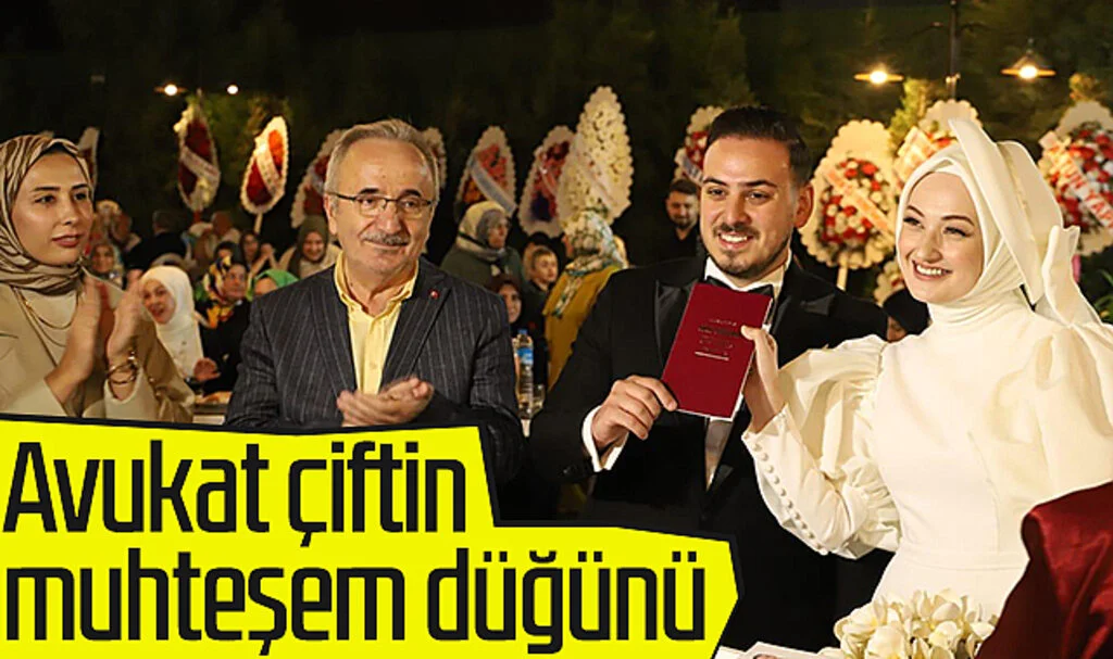 Samsun'da avukat çiftin muhteşem düğünü
