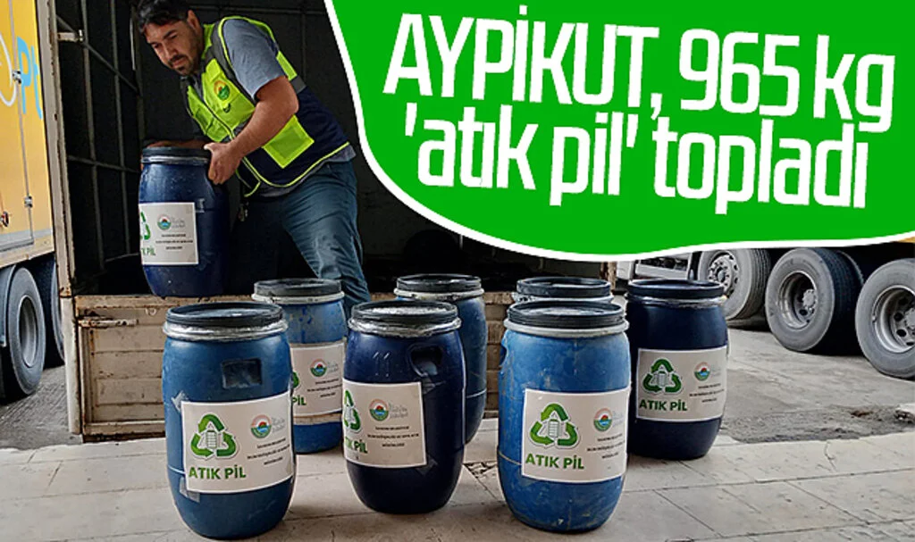 Samsun'da AYPİKUT, 965 kg 'atık pil' topladı