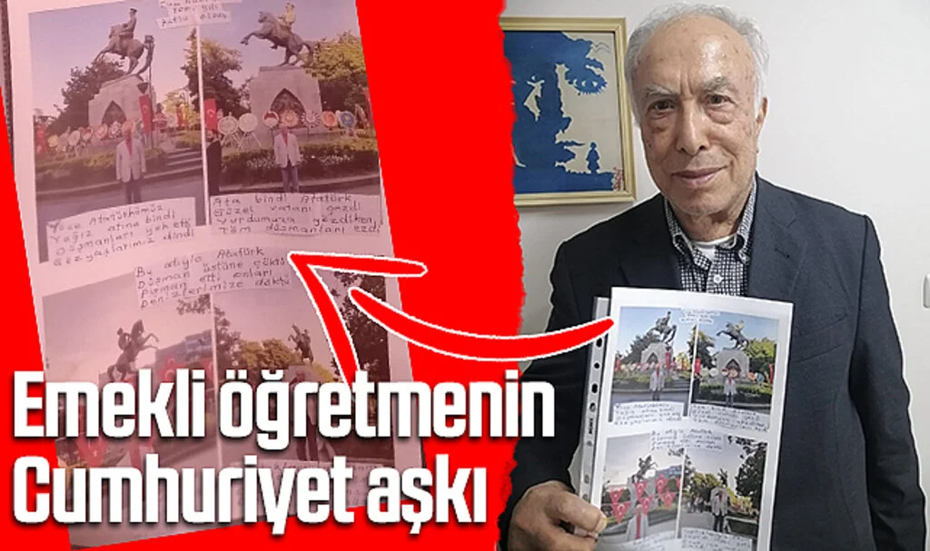 Samsun'da Emekli öğretmenin Cumhuriyet aşkı 