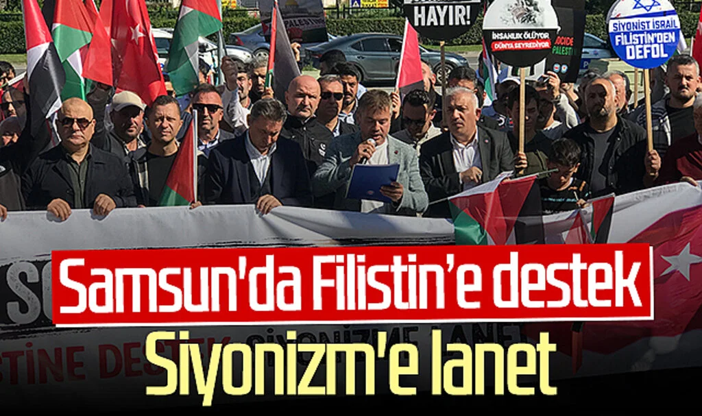 Samsun'da Filistin'e destek, Siyonizm'e lanet