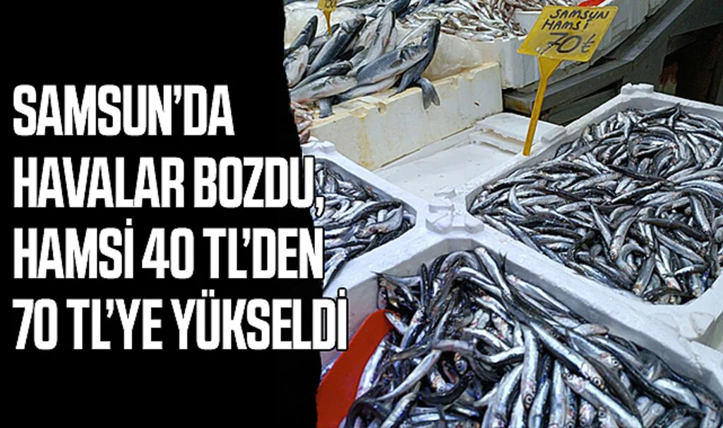 Samsun'da Havalar Bozdu, Hamsi 40 TL'den 70 TL'ye Yükseldi
