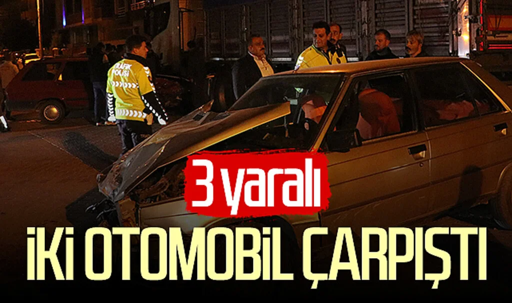 Samsun’da iki otomobil çarpıştı! 3 yaralı 