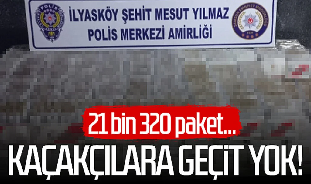 Samsun'da kaçakçılara geçit yok! 21 bin 320 paket...