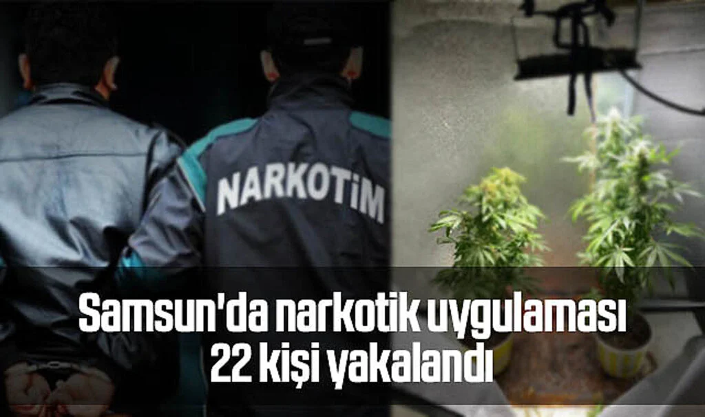 Samsun'da narkotik uygulaması: 22 kişi yakalandı