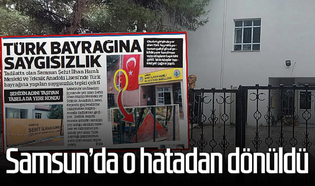 Samsun'da o hatadan dönüldü! Türk bayrağına saygısızlık...